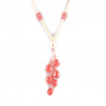 Les Tr&eacute;sors De Lily [B8924] &ndash; roosa 'Mineralia' kaelakee Heleroosa