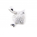 Altesse [G2392] - Pendentif Argent 'Love' h&otilde;be