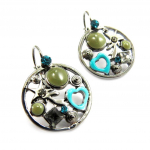 NOA [G6069] - Boucles Cr&eacute;ateur 'Emilie' turquoise t&uuml;rkiissinine