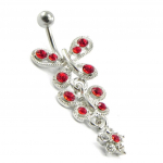 Les Tr&eacute;sors De Lily [I1352] - Body Piercing 'Papillons' rouge punane