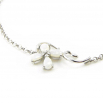 Les Tr&eacute;sors De Lily [I8924] - H&otilde;bedane k&auml;ev&otilde;ru  Goddess Opal  H&otilde;bevalge (roodiumiga kaetud) - 20x13 mm valge