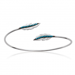 Les Tr&eacute;sors De Lily [N7144] - lahtine h&otilde;bedane k&auml;ev&otilde;ru 'Navajos' t&uuml;rkiissinine h&otilde;be - 55 mm 6 mm sinine