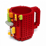 350 ml Funny Build A Brick Kruus Uudsed kohvikruusid/tassid Teejoogitass DIY Block Puzzle Kruus sinine