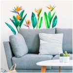 Les Tr&eacute;sors De Lily [Q6509] - Kleebiste leht  Jungle Tropical  roheline (troopiline lill) - 50x70 cm roheline