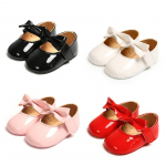 Baby Girl Bowknot Design Libisemisvastased vabaaja tossud V&auml;ikelastele Pehme tallaga printsessi k&otilde;ndimisjalatsid S must