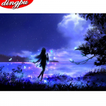 5d teemantmaal Armastuse ristpistega k&auml;sit&ouml;&ouml; teemanttikandid 20X30CM