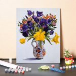 K&auml;sitsi maalitud numbrid &otilde;limaal Kodukaunistus Digitaalne &otilde;limaal DIY maal numbrite j&auml;rgi l&otilde;uend 40x50cm no frame