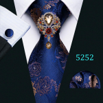 8 disainilahendusega Paisley lipspross meestele pulmapidulik siidist kaelalips Hanky ​​mansetin&ouml;&ouml;pide komplekt N-5252