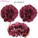 MISS WIG naiste s&uuml;nteetilised painduvad juuksekupid, lokkis kr&otilde;mpsuv Chignon elastne r&auml;pane laineline scrunchies m&auml;his