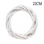 10/22/30cm Valge vitstest p&auml;rjadekoratsiooniga rotangist s&otilde;rmus Kunstlilled Vanik Kuivatatud lillekarkass K&auml;sit&ouml;&ouml;tarvikud DIY Garland 22CM