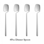 4 tk kuldne v&auml;rviline s&ouml;&ouml;giriistade lusika komplekt 304 roostevabast terasest s&ouml;&ouml;giriistade komplekt kohvi tee lusikas lauan&otilde;ud kodu k&ouml;&ouml;k h&otilde;ben&otilde;ude komplekt h&otilde;be