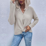 YYFS naiste moe vabaaja &uuml;hev&auml;rviline print suvine kevad pikkade varrukatega V-kaelusega pulloverid ja pikad varrukad S khaki