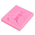 Kleepumatu kommivormi, mugav BPA-vaba kompaktne hobuse silikoonkumm pagarit&ouml;&ouml;stusele roosa