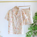 Jaapani lihtsad l&uuml;hikesed pidžaamad naistele 100% puuvillased l&uuml;hikeste varrukatega naiste pidžaamakomplektid l&uuml;hikesed p&uuml;ksid Armsad multifilmi magamisriided naiste koduriided XL