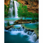 DIY 5D teemantmaaling juga maastik Ristpistes t&auml;is&uuml;mmargune puur maastik Teemanttikandid mosaiik Kodukaunistus Full Round 20x30CM