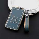 TPU auto kaugjuhtimispuldi v&otilde;tme&uuml;mbrise kate, puldihoidja v&otilde;tmehoidja Renault Koleos Kadjar Megane Clio Captur Talisman Espace Kangoo Sandero tarvikutele key cover with chain