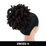 Kinky Hair Bun S&uuml;nteetilised hobusesaba-juuksepikendused Joonistus L&uuml;hike Hobusesaba Kohev Afro-L&uuml;hi Juuksepulgad
