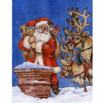 DIY 5D Teemantmaaling J&otilde;uluvana Teemanttikandid Ristpistes T&auml;is&uuml;mmargune mosaiik Rhinestone J&otilde;ulu Lumememm Kodukaunistus Full Round 20x30CM