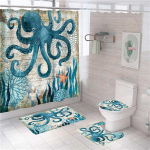 Hot Octopus Series Du&scaron;ikardinad Vannitoa Konksukardin Decor Veekindel 3D Vann 180*180cm Creative Personality Du&scaron;ikardin 4tk