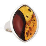 K&auml;sit&ouml;&ouml;h&otilde;bes&otilde;rmus 'Inspiration' merevaigukollane 3 tooni (roodiumiga kaetud) - 23x18mm 60 pruun