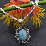 Larimari kaelakee, 925 sterlingh&otilde;bedast kaelakee, v&auml;&auml;riskividega kaelakee, k&auml;sitsi valmistatud ehted, efektne kaelakee, ehted naistele, j&otilde;uluehete kingitus