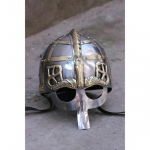 16 Ga terasest keskaegne r&uuml;&uuml;tli Viking Vendel kiiver Brass Accent ninakiiver