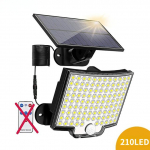 P&auml;ikesevalgusti v&auml;litingimustes 106 LED-i &uuml;lihele liikumisandur p&auml;ikeseenergia tugeva v&otilde;imsusega LED-aia seinalamp IP65 veekindel 4 t&ouml;&ouml;režiimi 210 LED-NO Control