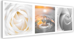 L&otilde;uenditr&uuml;kk White Roses Flowers Panorama 90x30 hall v&auml;rv