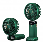 Mini kaasaskantav ventilaator k&auml;eshoitav ventilaator Laetav v&auml;ike lauaventilaator 5 kiirust 90&deg; kokkupandav akuga t&ouml;&ouml;tav ventilaator valge