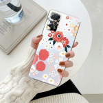 Red Rose Flower lilleline l&auml;bipaistev &uuml;mbris Xiaomi Redmi Note 12 7 8 9 8t 11t 8 10 Pro 9s 10s 11 11s jaoks Mi 9a 9 9c 9t 10 10c K40 jaoks Redmi Note 12 Pro