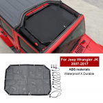 Mesh p&auml;ikesevarju pealmine kate pakub UV p&auml;ikesekaitset Jeep Wrangler JK JKU 2007-2017, must must