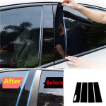 4 tk/komplekt l&auml;ikivmust B samba postid Ford F150 ukse trimmikatte komplekti 2015-2021 jaoks