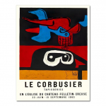 Prantsuse Le Corbusier' n&auml;ituse plakat Vintage Autrement Que Sur Terre Prindid Moodsad sajandi keskpaiga abstraktsed l&otilde;uendimaalid Dekoor Ilma raamita 21*30cm