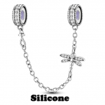 Turvakett Klamber 925 Sterling Silver Cz Pave Clip Charms Daisy Beads Fit Kaelakee K&auml;ev&otilde;ru Ehted Naistele