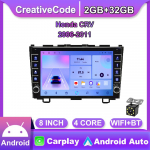 WIFI Android 2 Din autoraadio autoraadio multimeediumipleier Honda CRV CR-V 2006-2011 jaoks koos nupunupuga Carplay GPS 2+32GB 2+32GB
