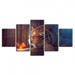 Moodsad l&otilde;uendipildid HD-tr&uuml;kiga prinditud seinakunsti raam elutuba kodukaunistus 5 t&uuml;kki h&otilde;&otilde;guv liblikas looma tiigri maalimise plakatid 20x35cm*2 20x45cm*2 20x55cm*1