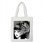 Jaapan Manga Junji Ito Tomie Shintaro Kago Graafiline koomiksitr&uuml;kk Ostukotid T&uuml;drukud Mood Vabaaja kandekott Naiste l&otilde;uendikotid 24*26cm