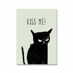 Nordic Angry Black Cats L&otilde;uenditr&uuml;kk Maali Suudle mind Plakatid Seinakunst Loomad Pildid Elutoa Kodukaunistus Ilma raamita 21*30cm