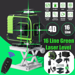 16 jooneline lasertase 360 ​​horisontaalne vertikaalne rist 4D roheline tuli isetasanduv m&otilde;&otilde;t &uuml;liv&otilde;imas laserkiir