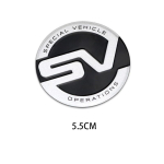 1 tk 3D metallist kleebis SV SVR m&auml;rgi embleemi kleebised auto stiil Range Rover Evoque Defender Discovery Auto jaoks S-01 black