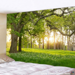 Ilus loodusmetsa tr&uuml;kitud suur seinavaip 230x180cm