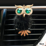 Crystal Owl Auto &otilde;huv&auml;rskendaja Diamond Villus Owl Autoparf&uuml;&uuml;m &Otilde;huventiili klamber Auto Aksessuaarid Interj&ouml;&ouml;r Naine Aroomiteraapia must