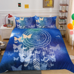 3D Liblika Mustriga Voodipesukomplekt Tekikott Padjap&uuml;&uuml;r Magamistoa Eriti Suur T&auml;issuuruses Voodipesukomplekt Kodu Kaunistus Baby 100x135cm blue