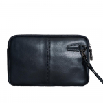 Ehtsast nahast vabaaja meeste sidurikotid Telefon Rahakott M&uuml;ntide Rahakotid Krediitkaardihoidja V&auml;ike kott 7,9-tollise iPadiga must