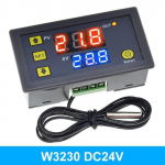 W3230 12V 24V AC110-220V sondiliin 20A digitaalne temperatuurijuhtimise LED-ekraani termostaat koos soojuse/jahutuse juhtseadmega 24V
