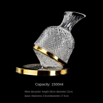 Kristallklaasist p&ouml;&ouml;rlev karahvin Creative Top trummel Tipptasemel punase veini jaotur Kann ja Jar Kingibaar Peo Kodukaunistus Kunst Klaasn&otilde;ud Gold Decanter