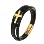 2023 Charm Ehted K&auml;sitsi valmistatud koe nahast ristk&auml;ev&otilde;ru Meeste Vintage Mansetiga Nahast Magnet K&auml;ev&otilde;ru Pulsera Hombre