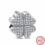 925 h&otilde;bedane valge l&auml;bipaistev tsirkoon s&auml;delev moeklambriga helmed, mis sobivad amulettidega k&auml;ev&otilde;ru ehted