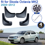 Auto porilappSkoda Octavia A5 4-ukselisele sedaanile MK2 1Z 2004~2012 4x porikaitsed kaitse poritiiba stiilitarvikud klapp black