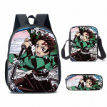 Demon Slayer Anime Seljakott Kimetsu No Yaiba Kotid Kamado Tanjirou &Otilde;pilaste Koolikotid T&uuml;drukutele Poistele Kolmeosaline m&auml;rkmikukott 3pcs